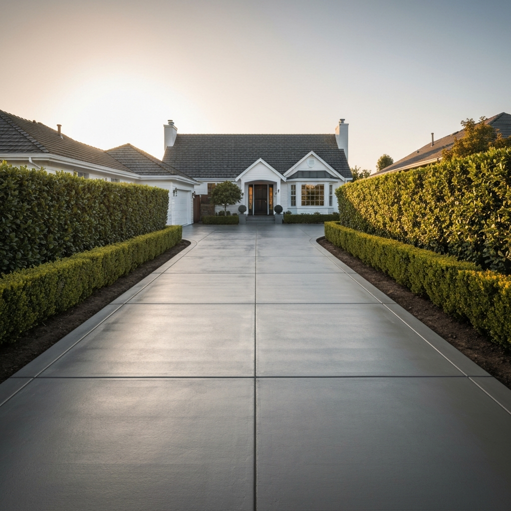 Concrete driveway
