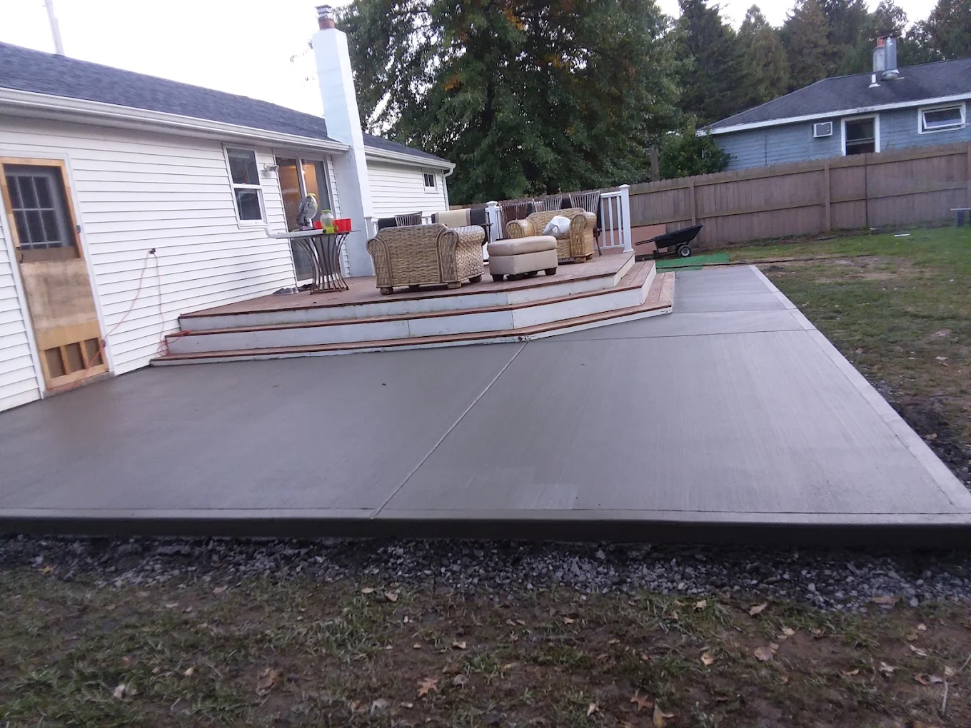 Large Concrete Patio Area