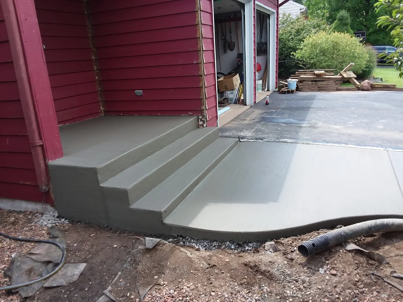Concrete Garage Steps
