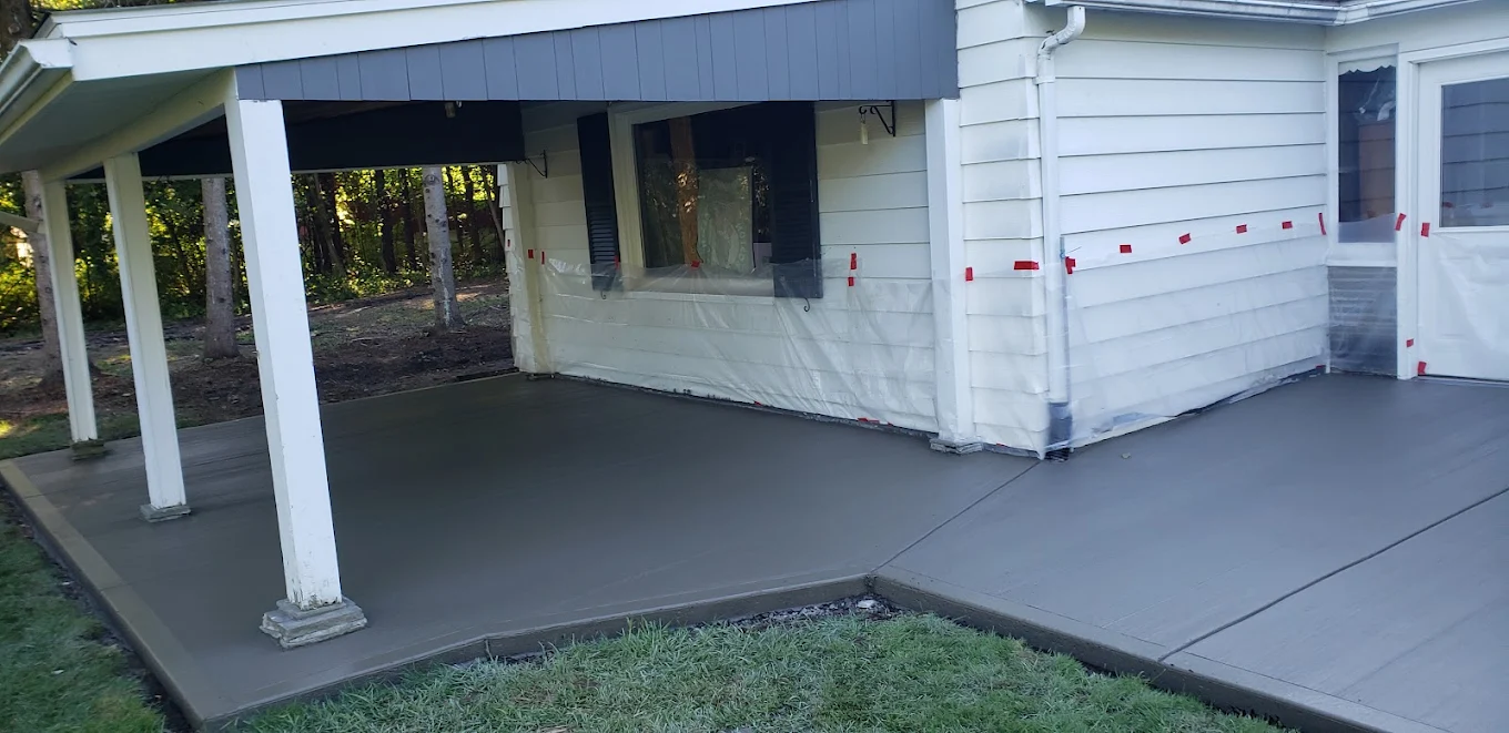 New Concrete Patio Installation