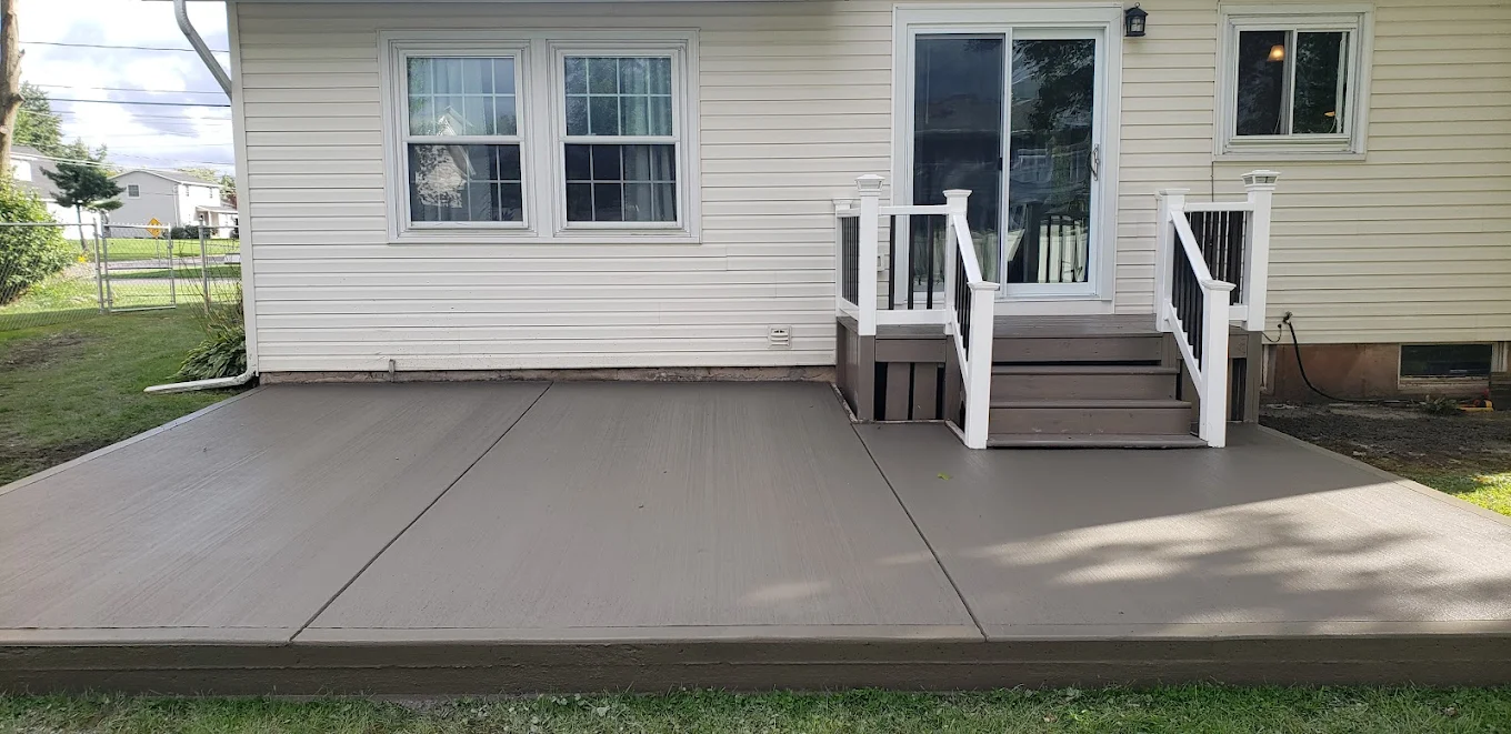 Concrete Patio with Steps