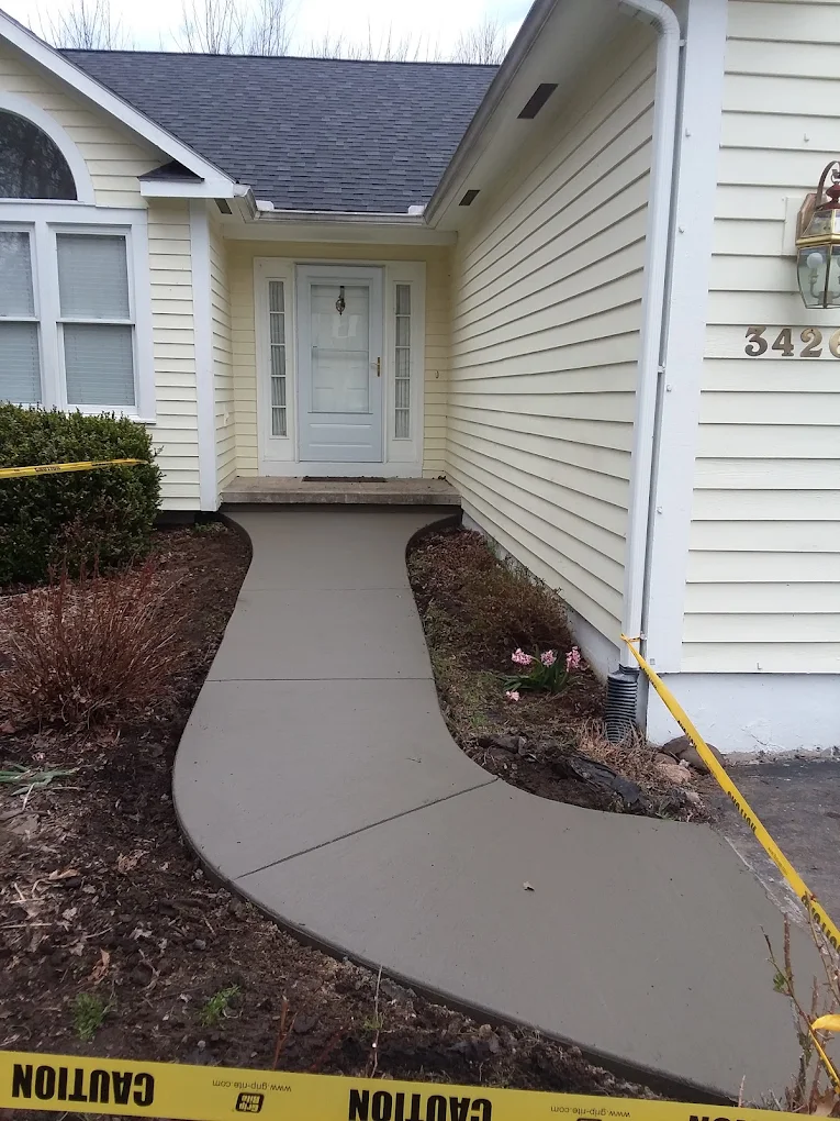 Curved Concrete Walkway