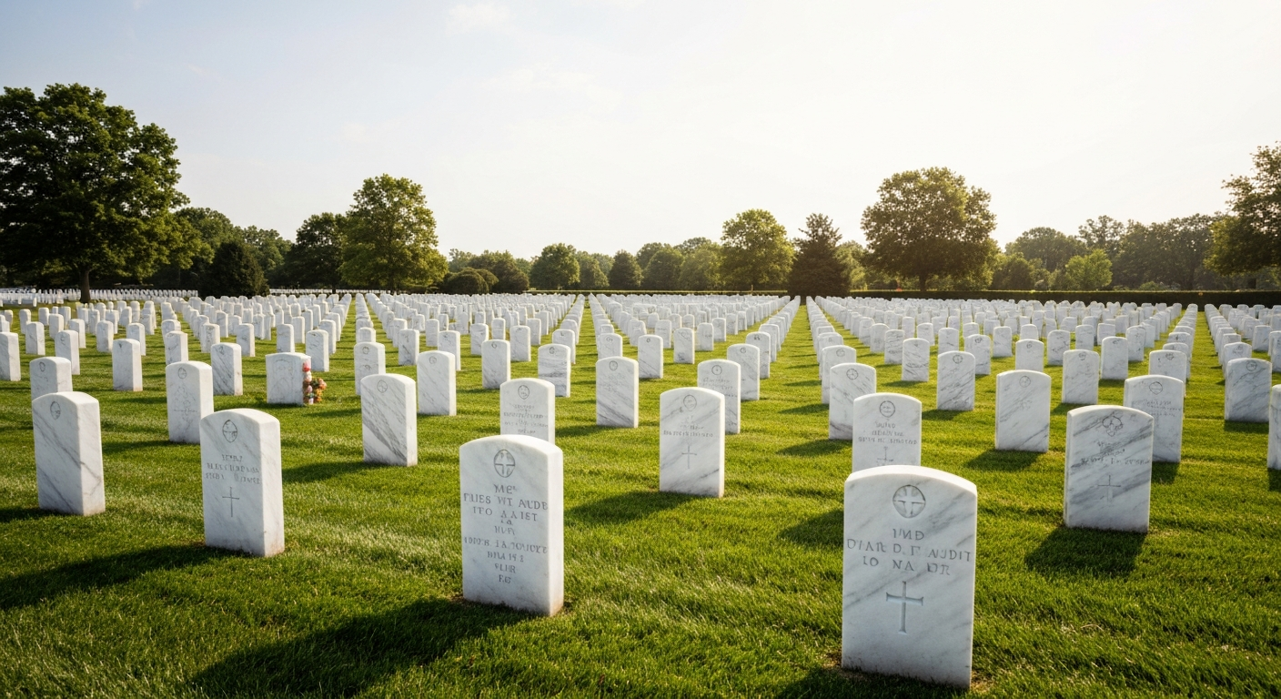 Burial Plot Inside National Cemetery - Veterans burial benefits and military honors