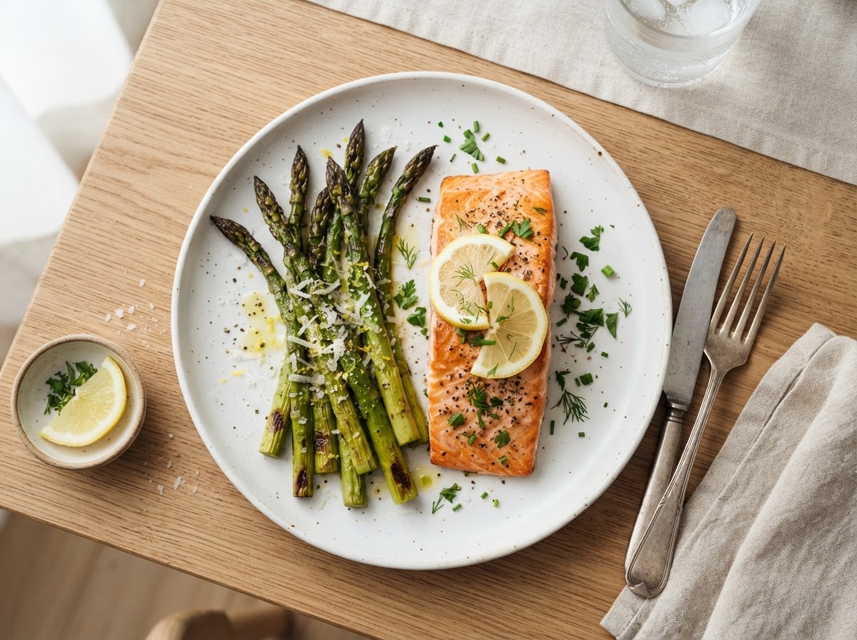 Baked Salmon with Asparagus