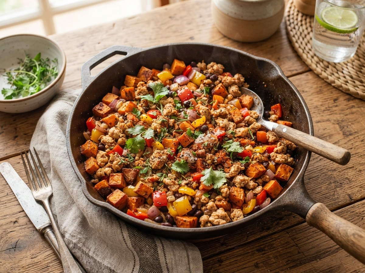 Turkey & Sweet Potato Skillet