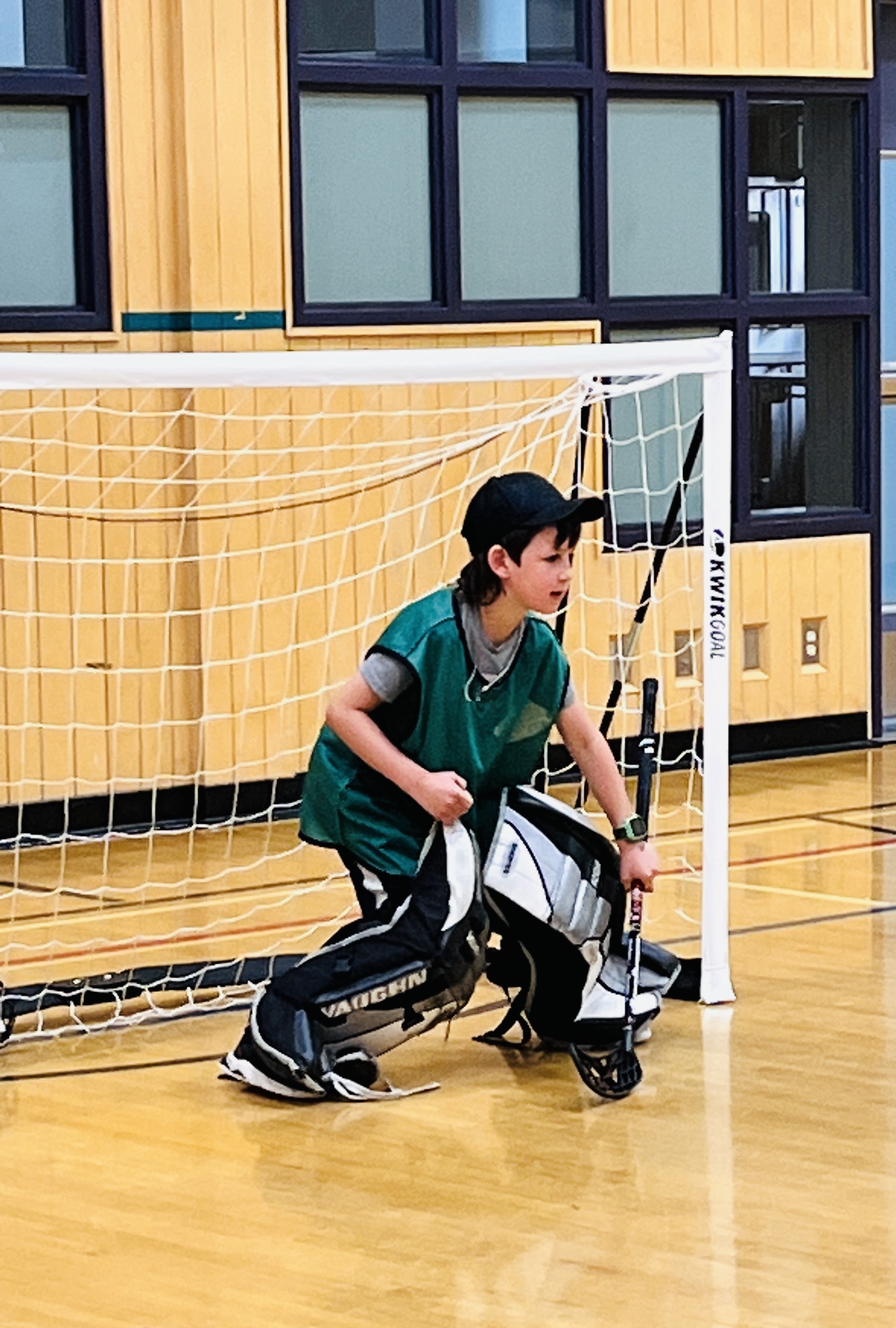 Young athletes training together at camp