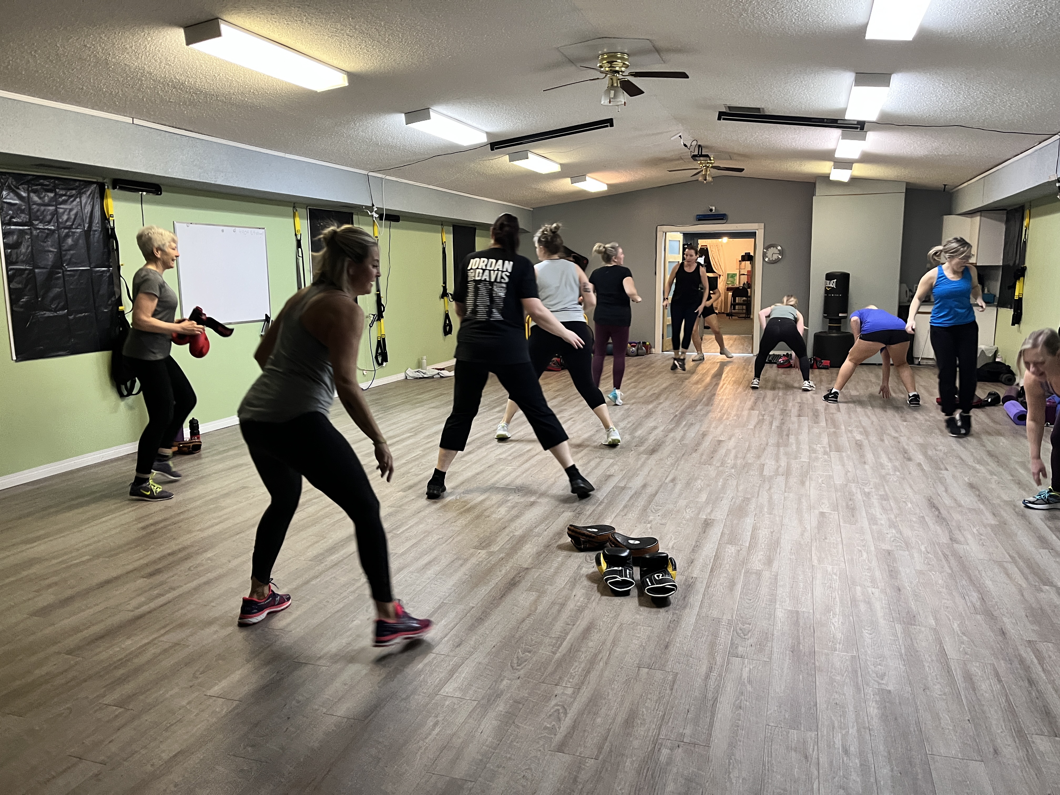 Pam coaching Morning Pump class