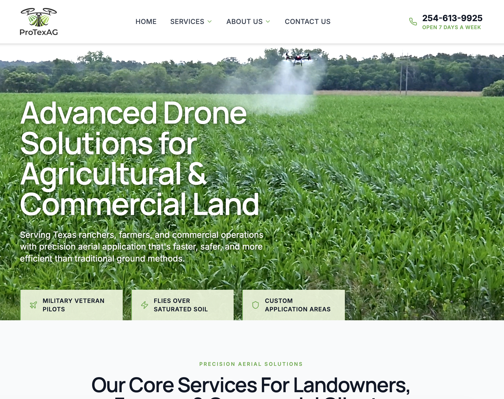 ProTexAG Website Mockup