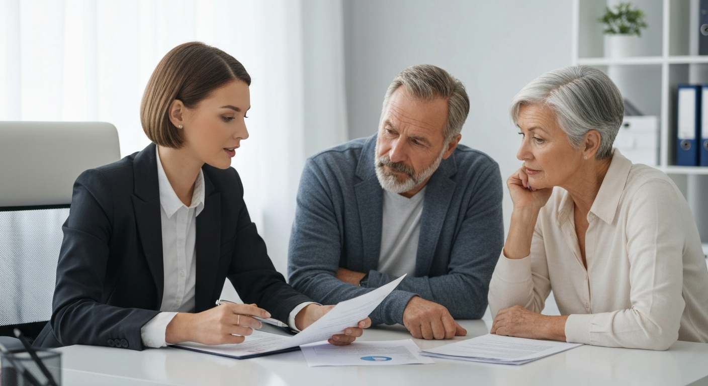 Senior reviewing Medicare Advantage benefits with family