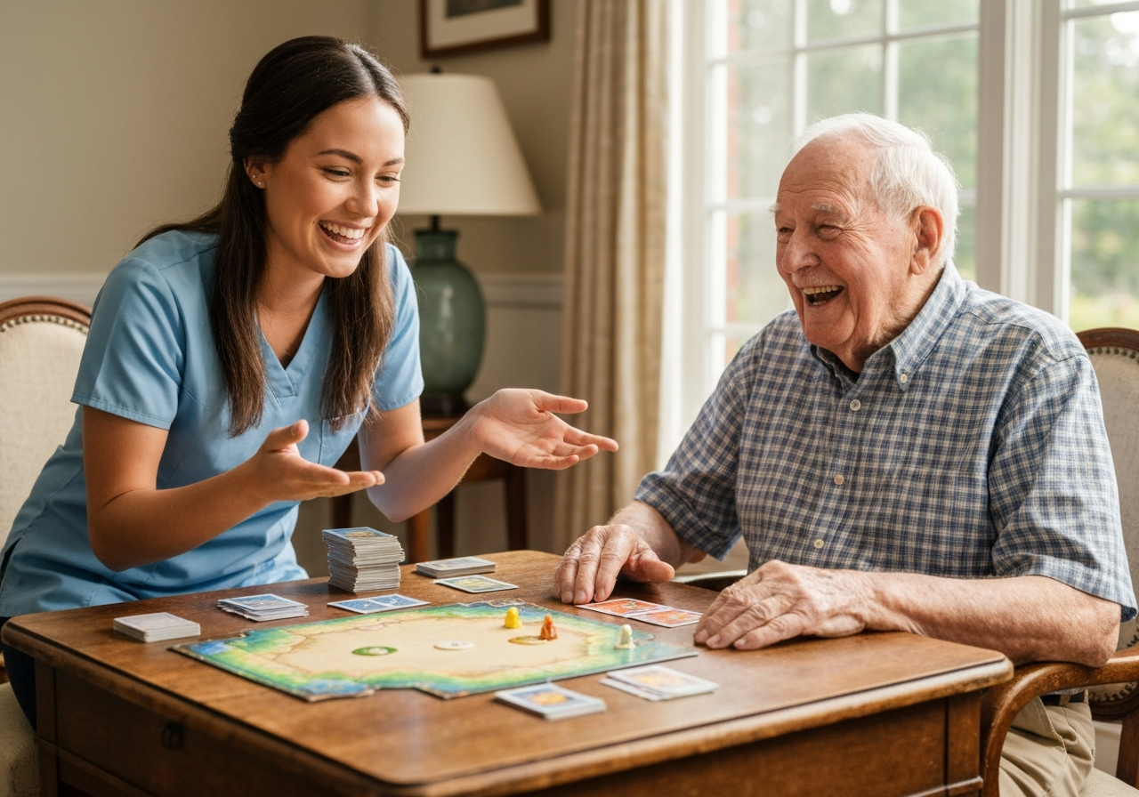 Caregiver and senior in Cobb County