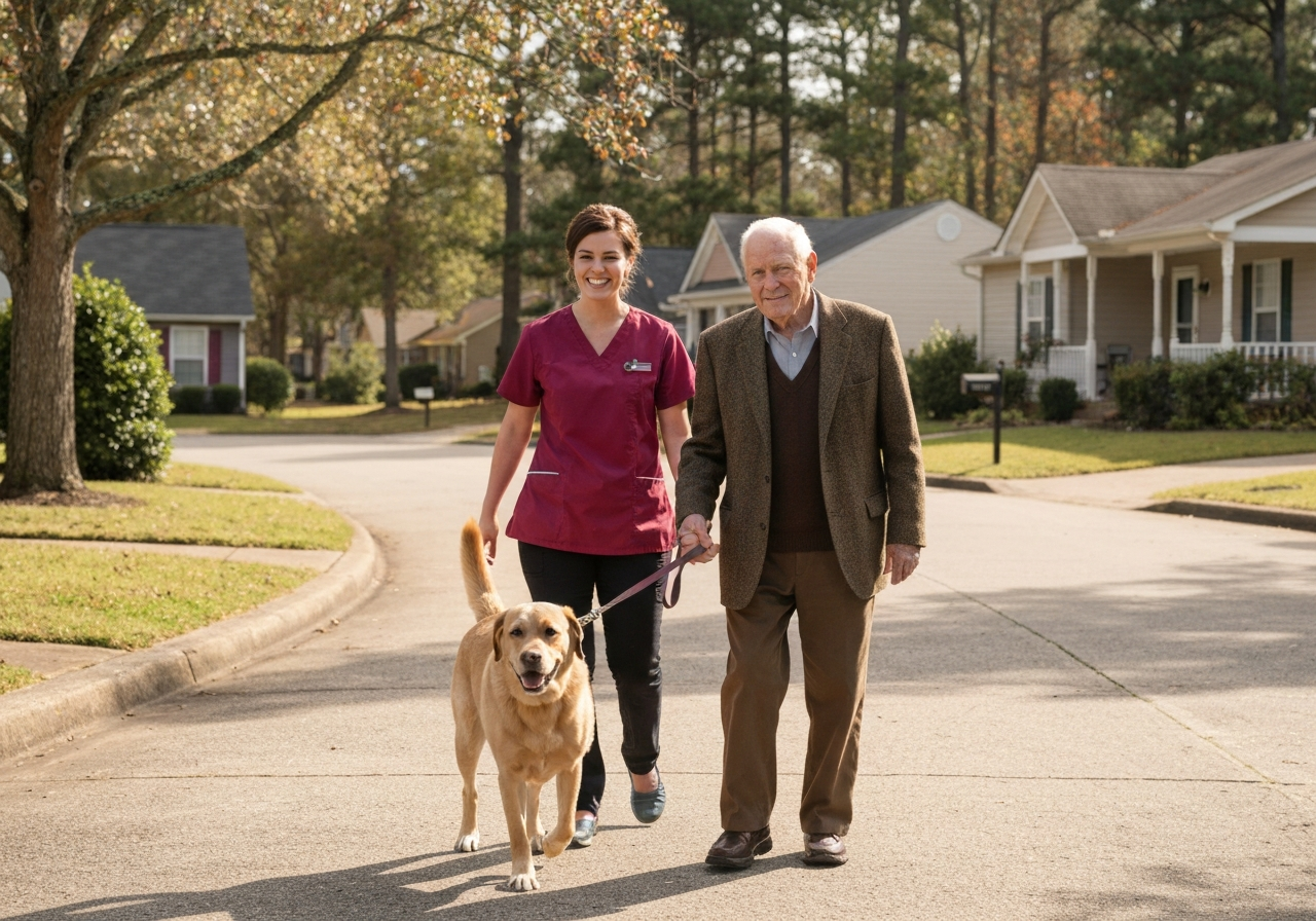 Caregiver and senior in Paulding County