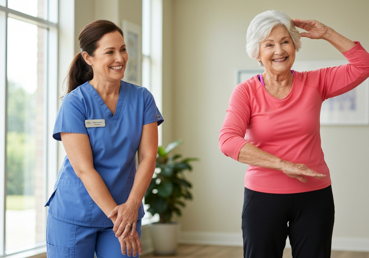 Caregiver and senior in Douglas County