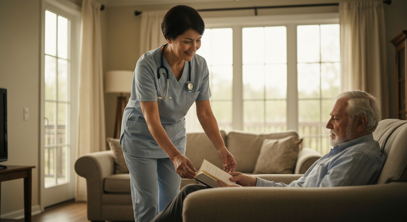 Caregiver assisting senior in Our Service Area
