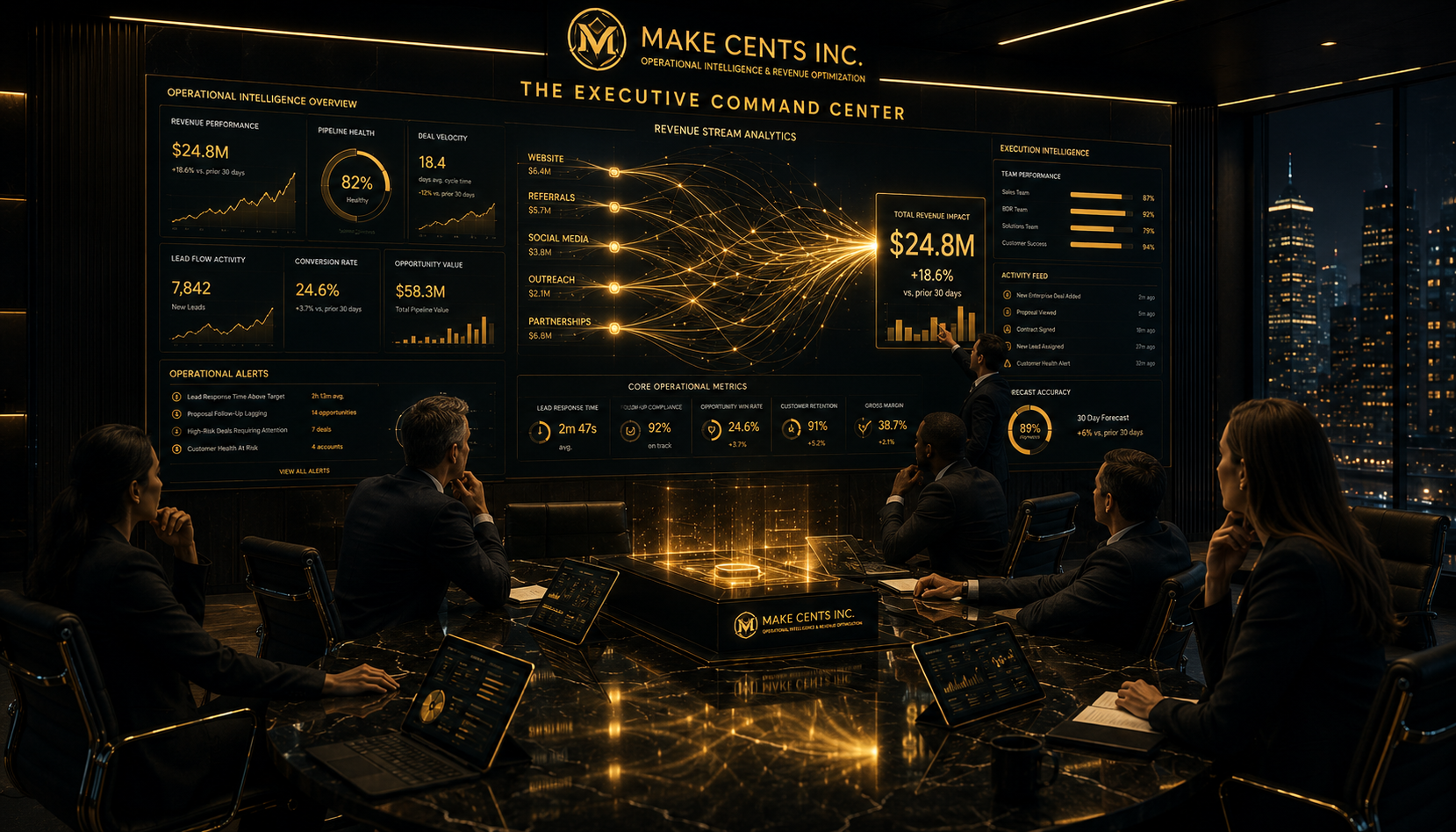 High-precision interconnected infrastructure representing CRM automation and operational systems.