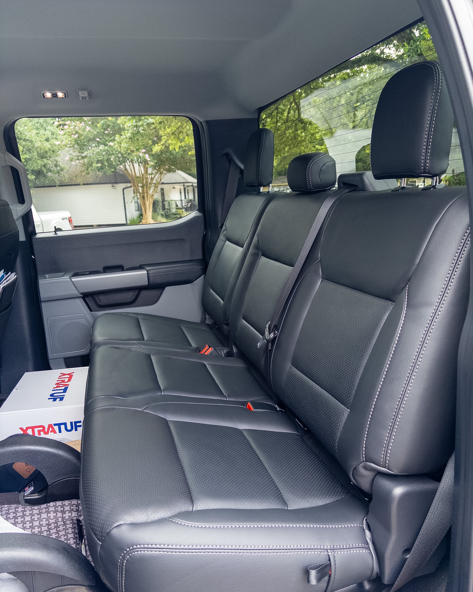 Custom Katzkin leather rear seats