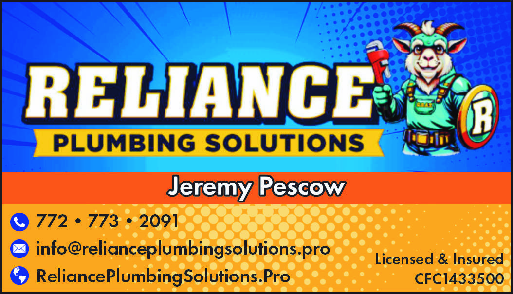 Reliance Plumbing Quality Service Reliance Plumbing Business Card