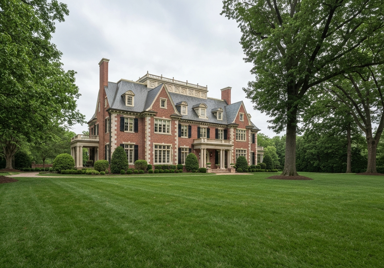 Classic stately brick colonial home in Potomac