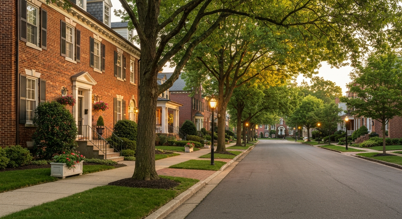 Rockville residential street scene