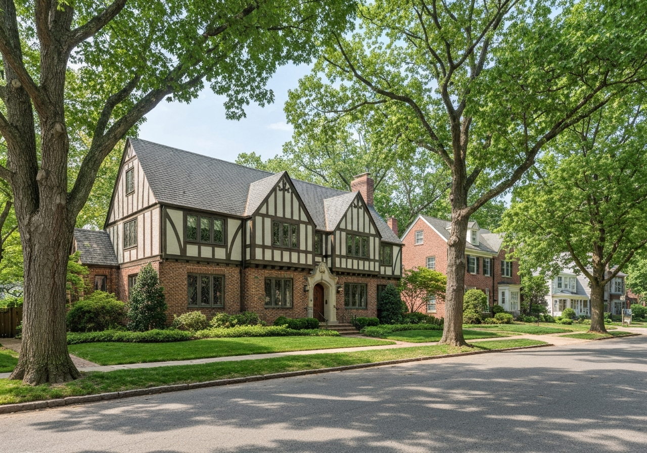 Classic colonial home on a tree-lined street in Chevy Chase