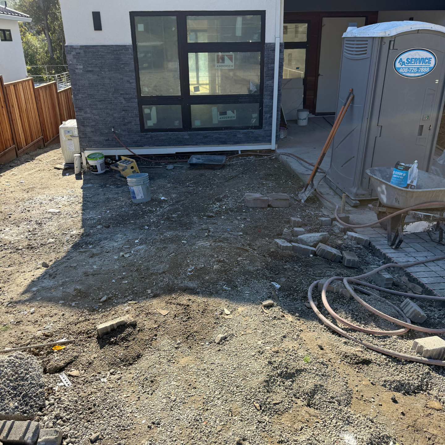 After junk removal: clear dirt lot after construction debris haul