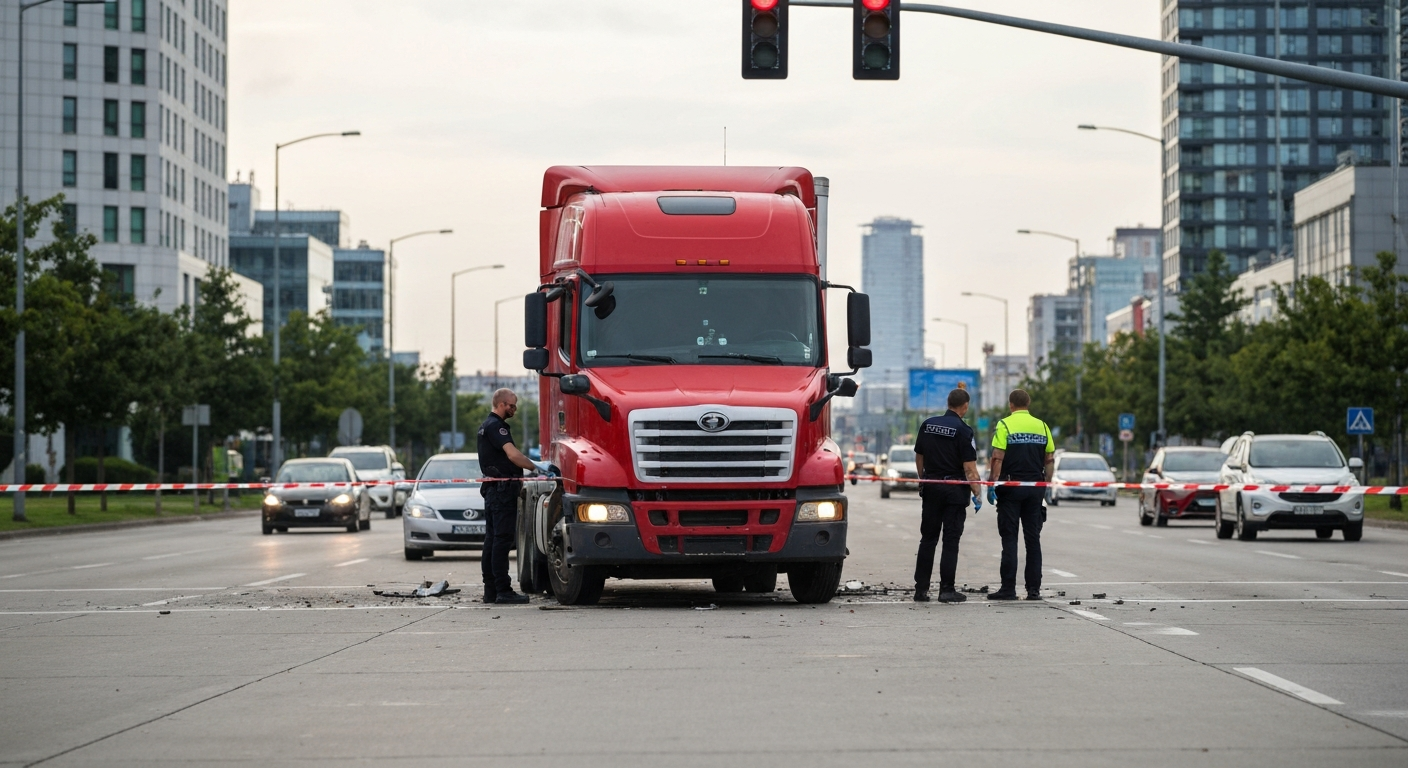 Commercial truck accident scene investigation