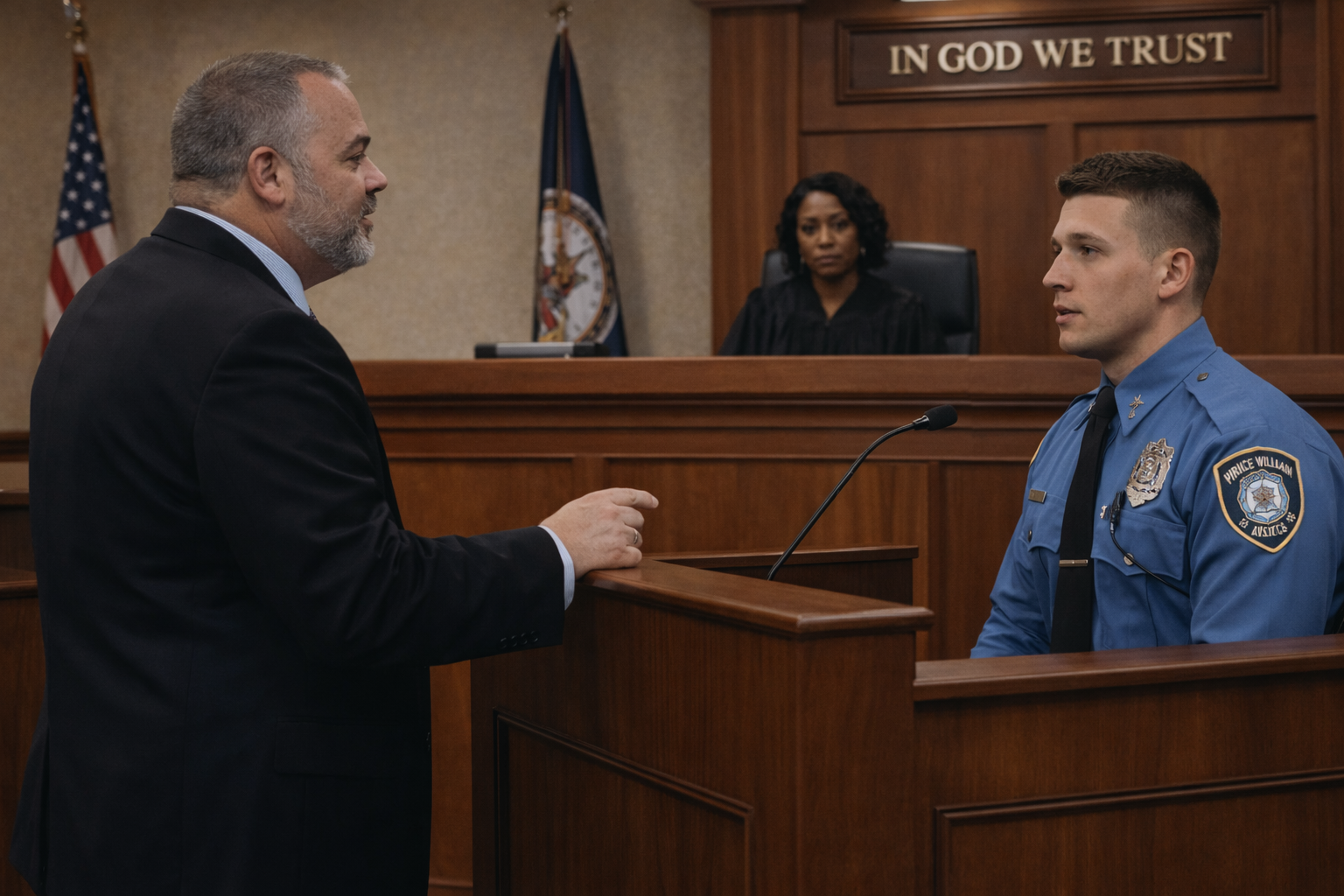 Attorney Johnson in Courtroom