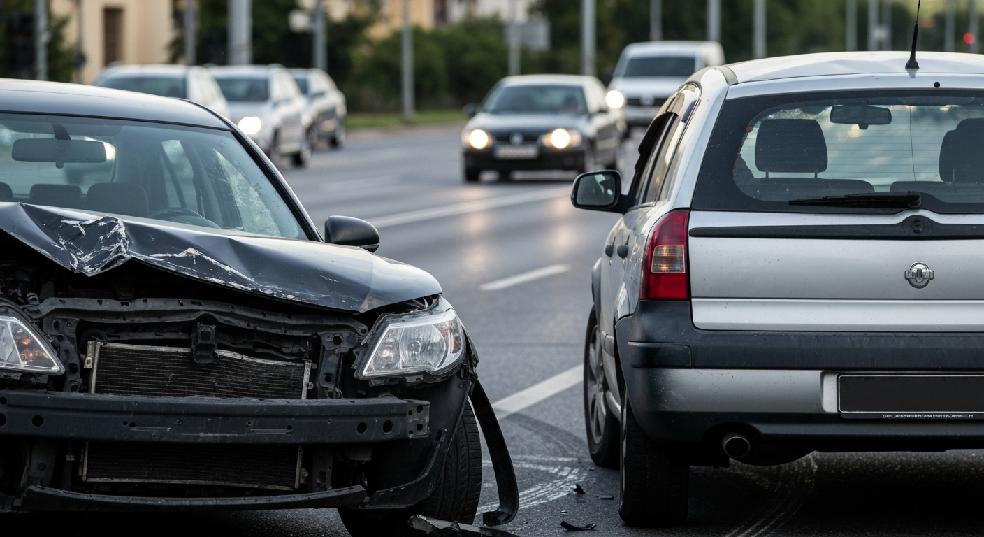 Car accident scene professional investigation