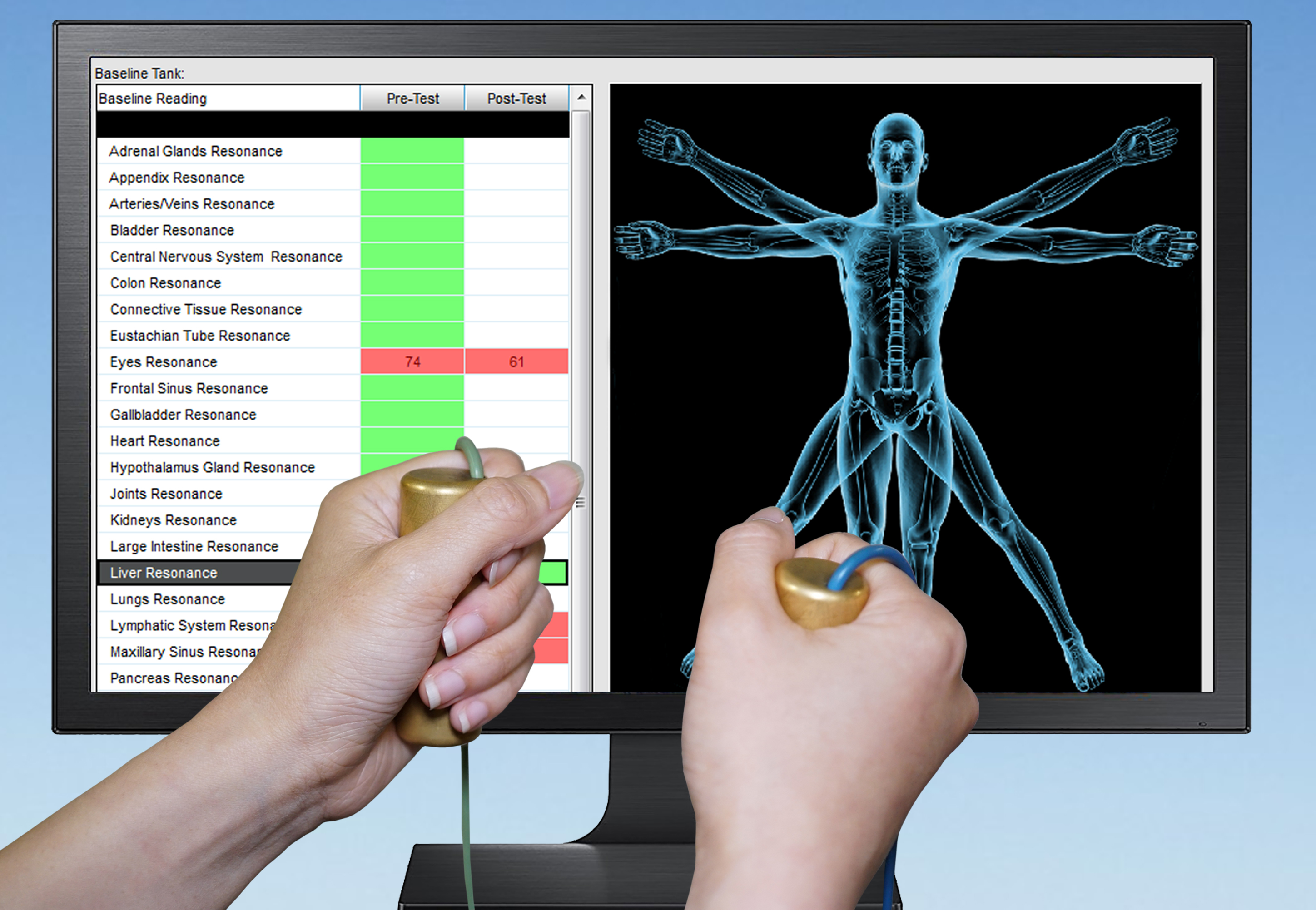 Asyra Pro bio-energetic screening in action
