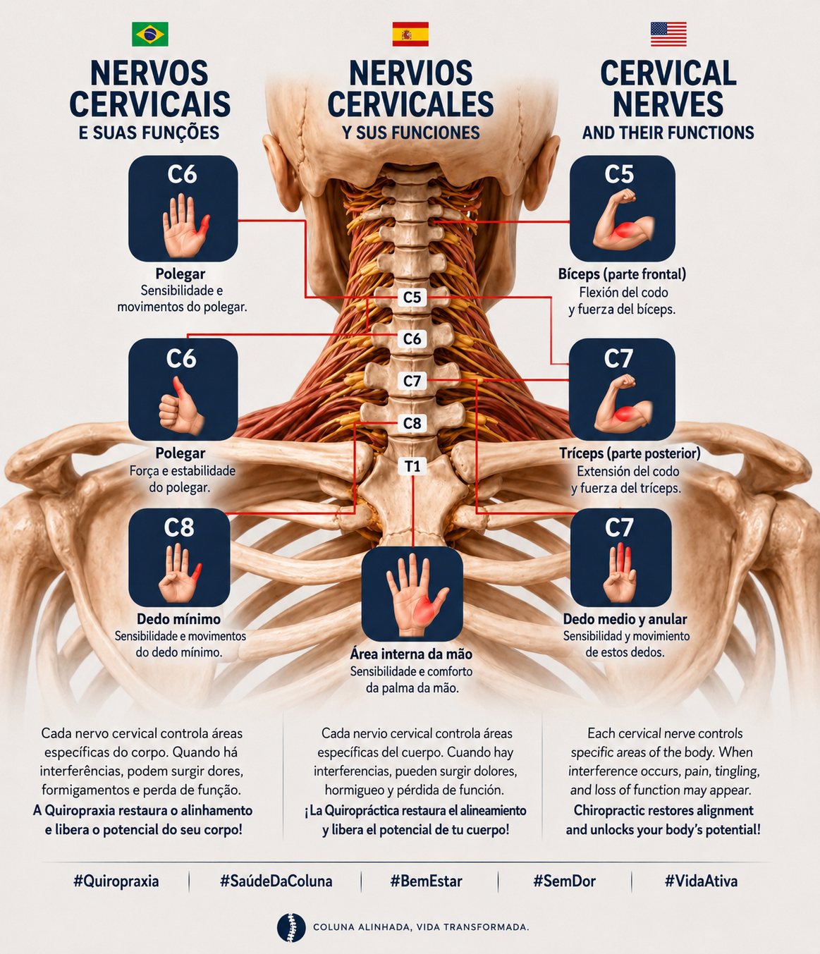 Anatomia dos nervos cervicais — Quiropraxia Porto