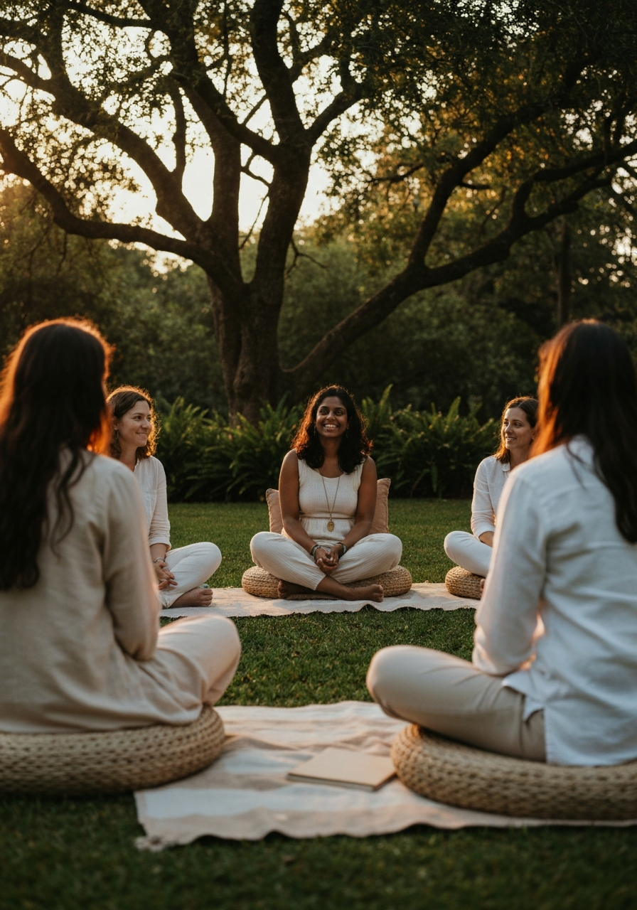 Serene nature gathering