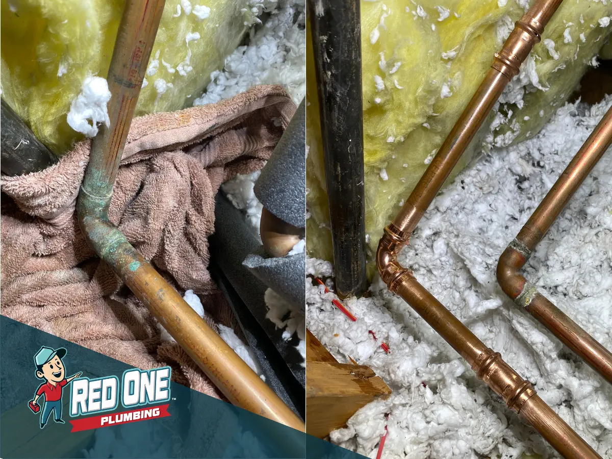 Leak detection and water leak repair by Red One Plumbing in Pearland TX