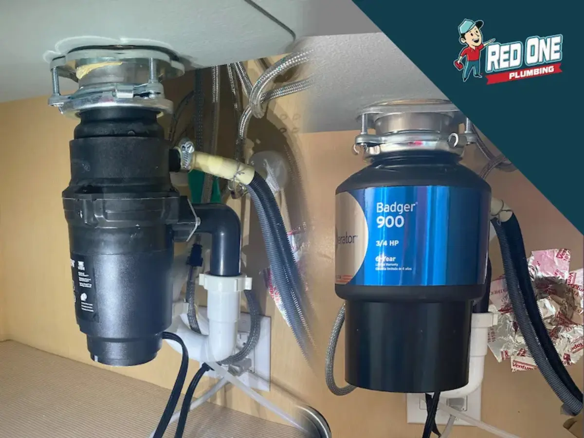 Garbage disposal repair and installation by Red One Plumbing in Pearland TX
