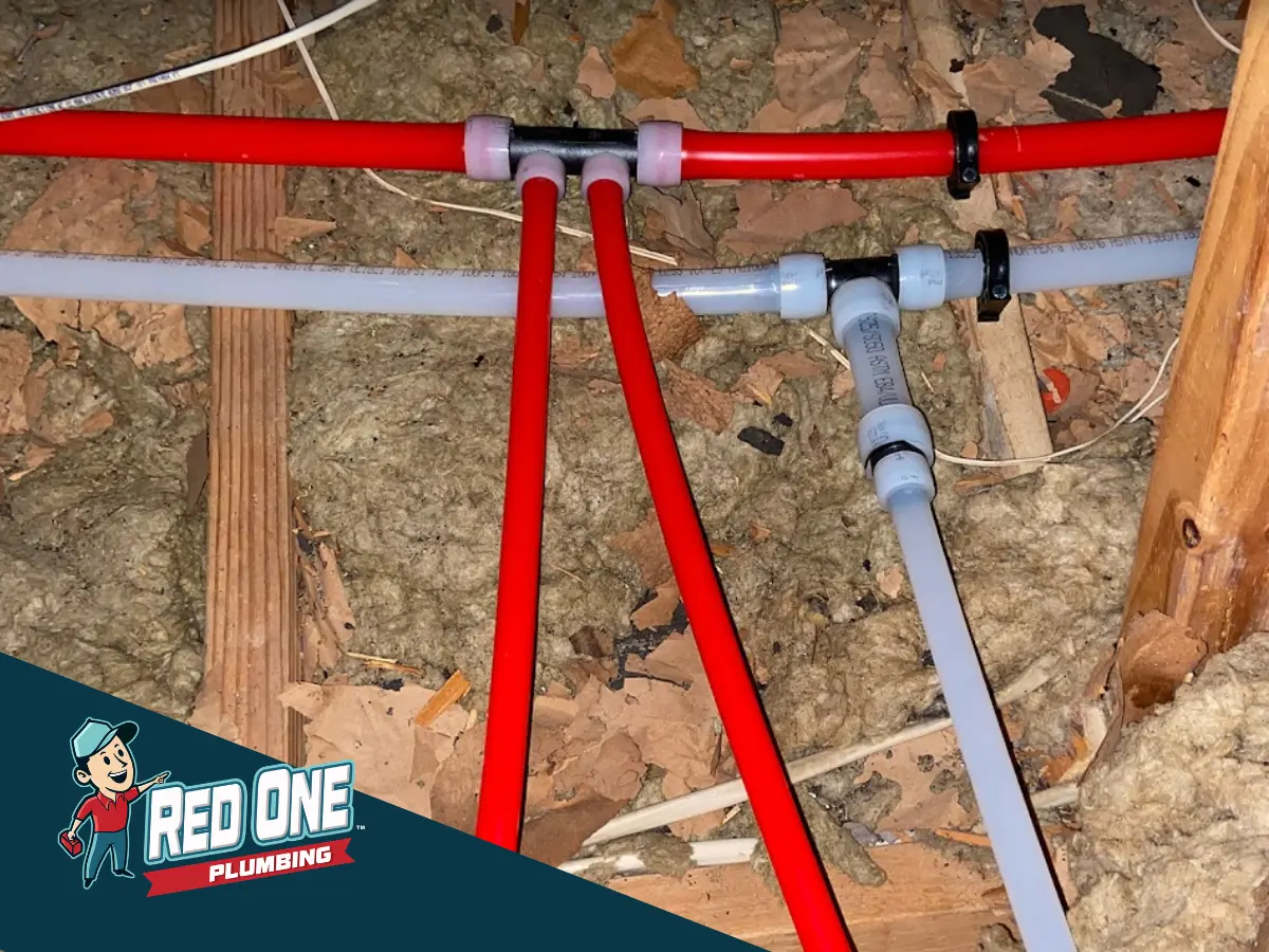 Whole-house repiping service by Red One Plumbing in Pearland TX — PEX repipe specialists
