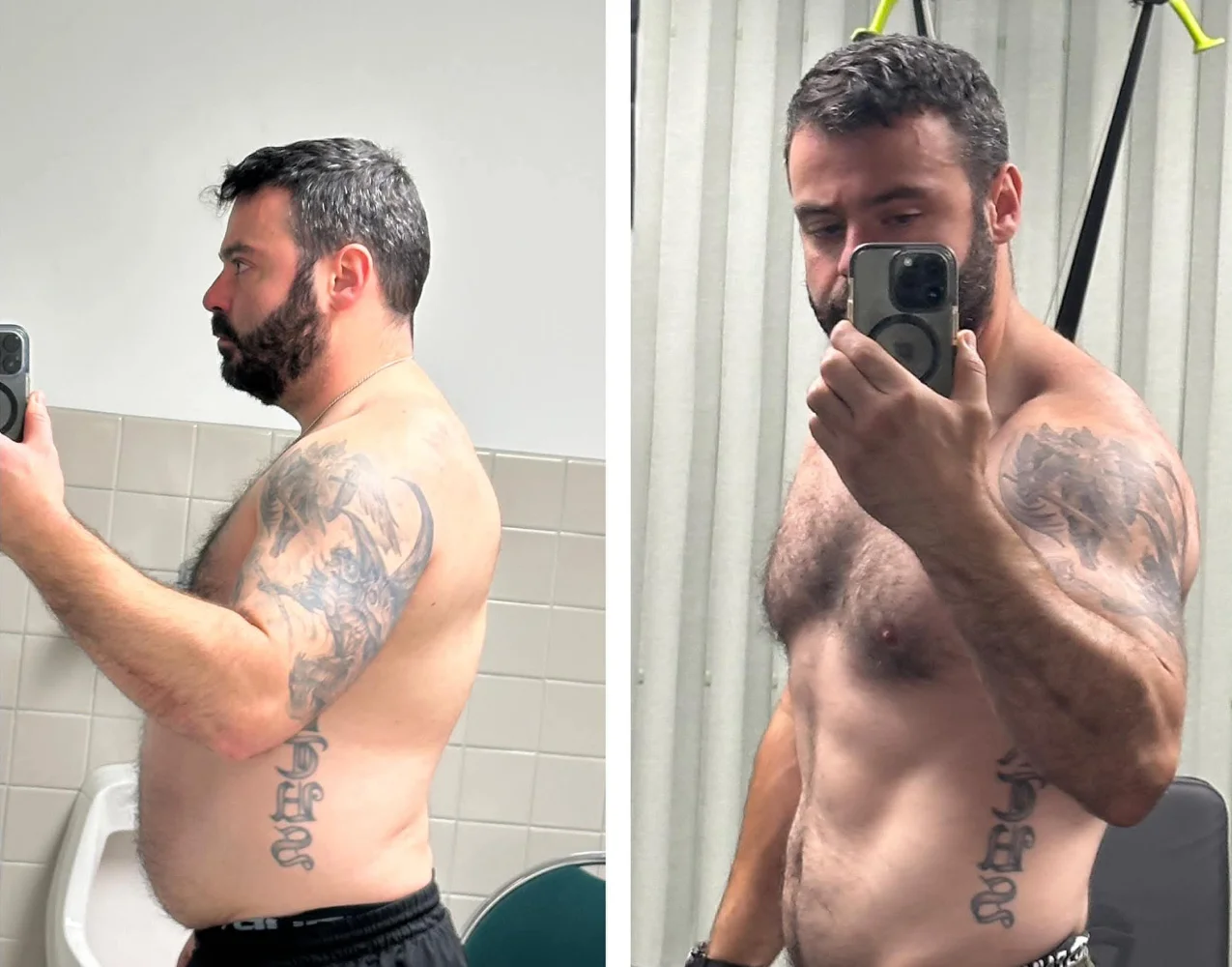Build strength and muscle before and after