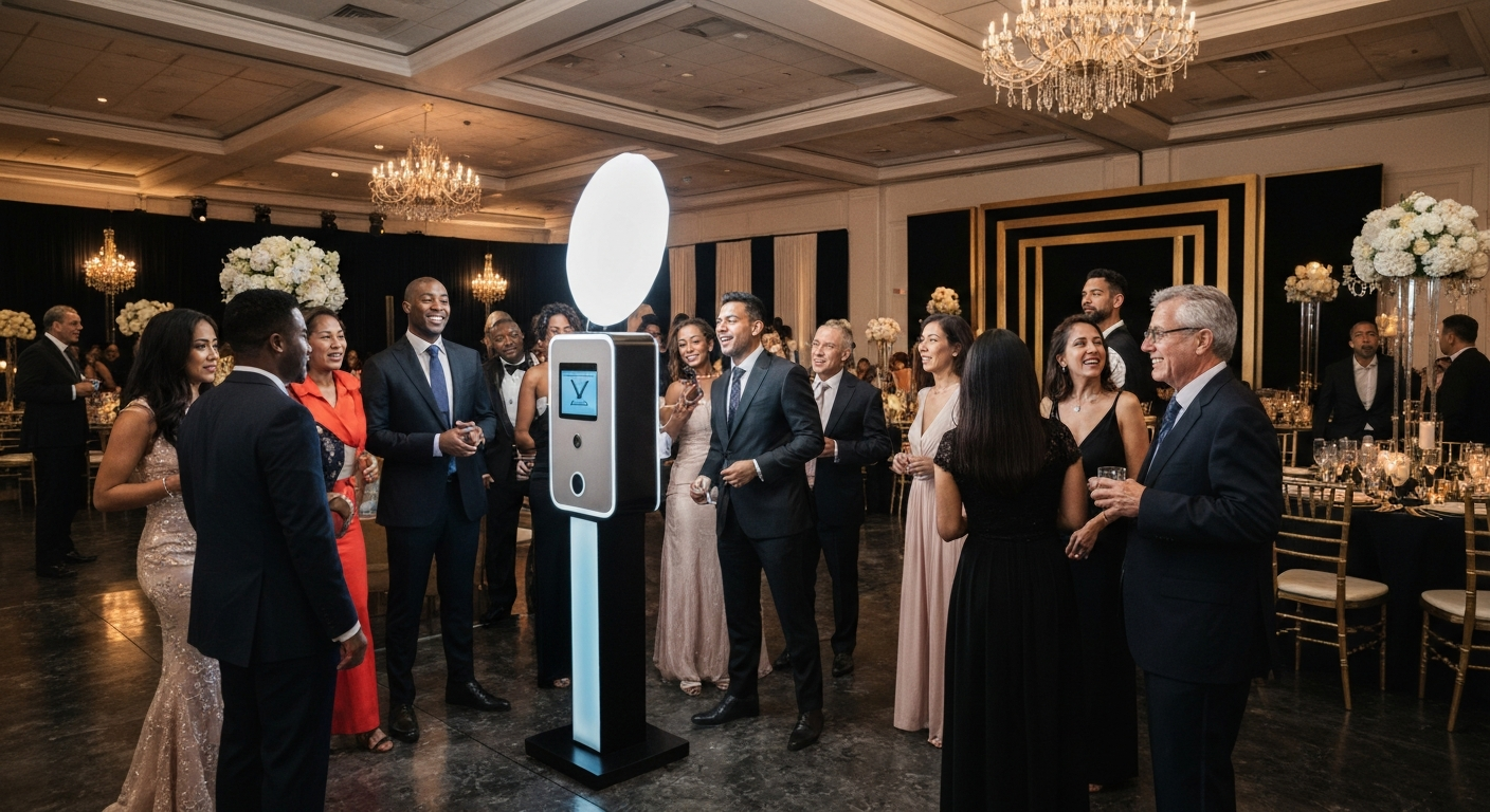 Luxurious wedding photo booth experience