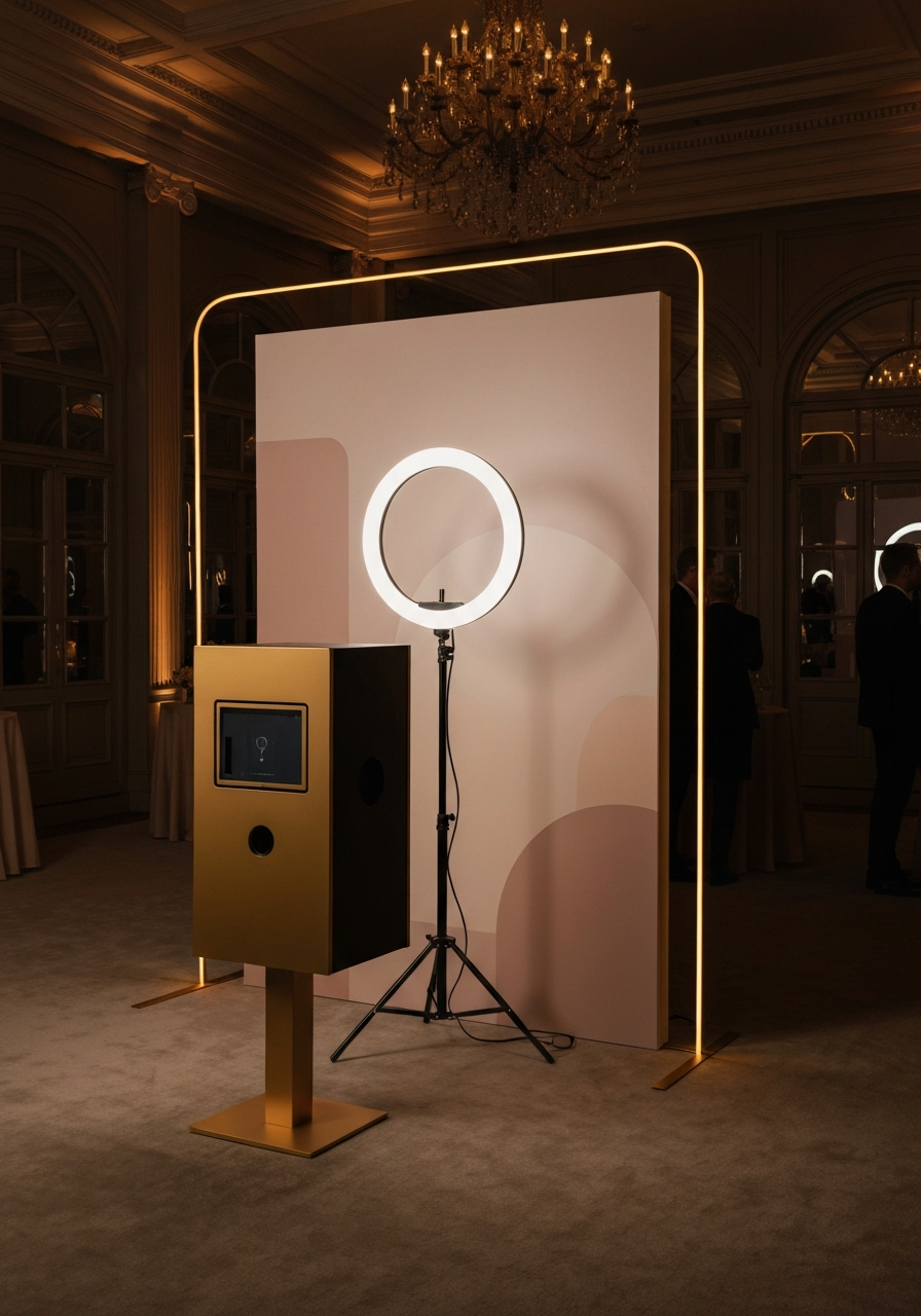 Sleek digital photo booth setup