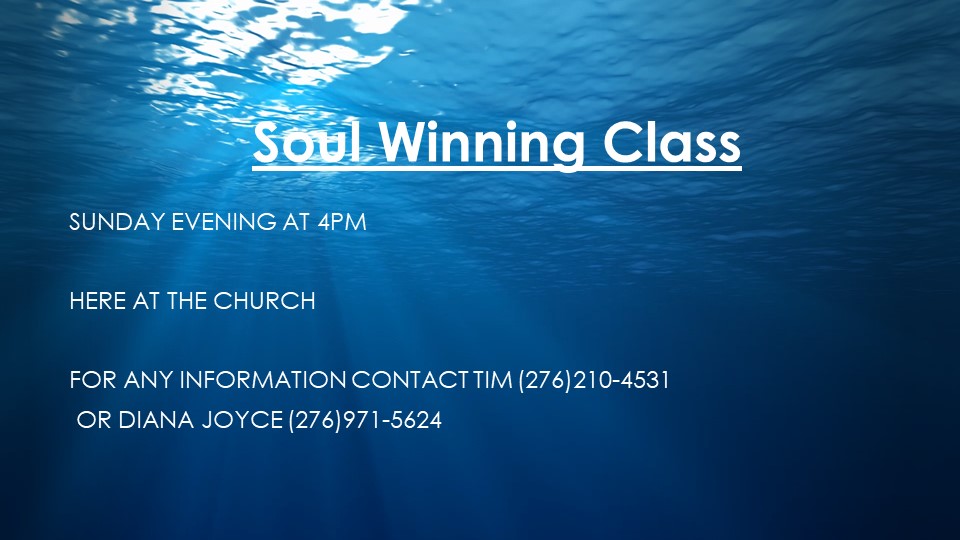 Soul Winning Class