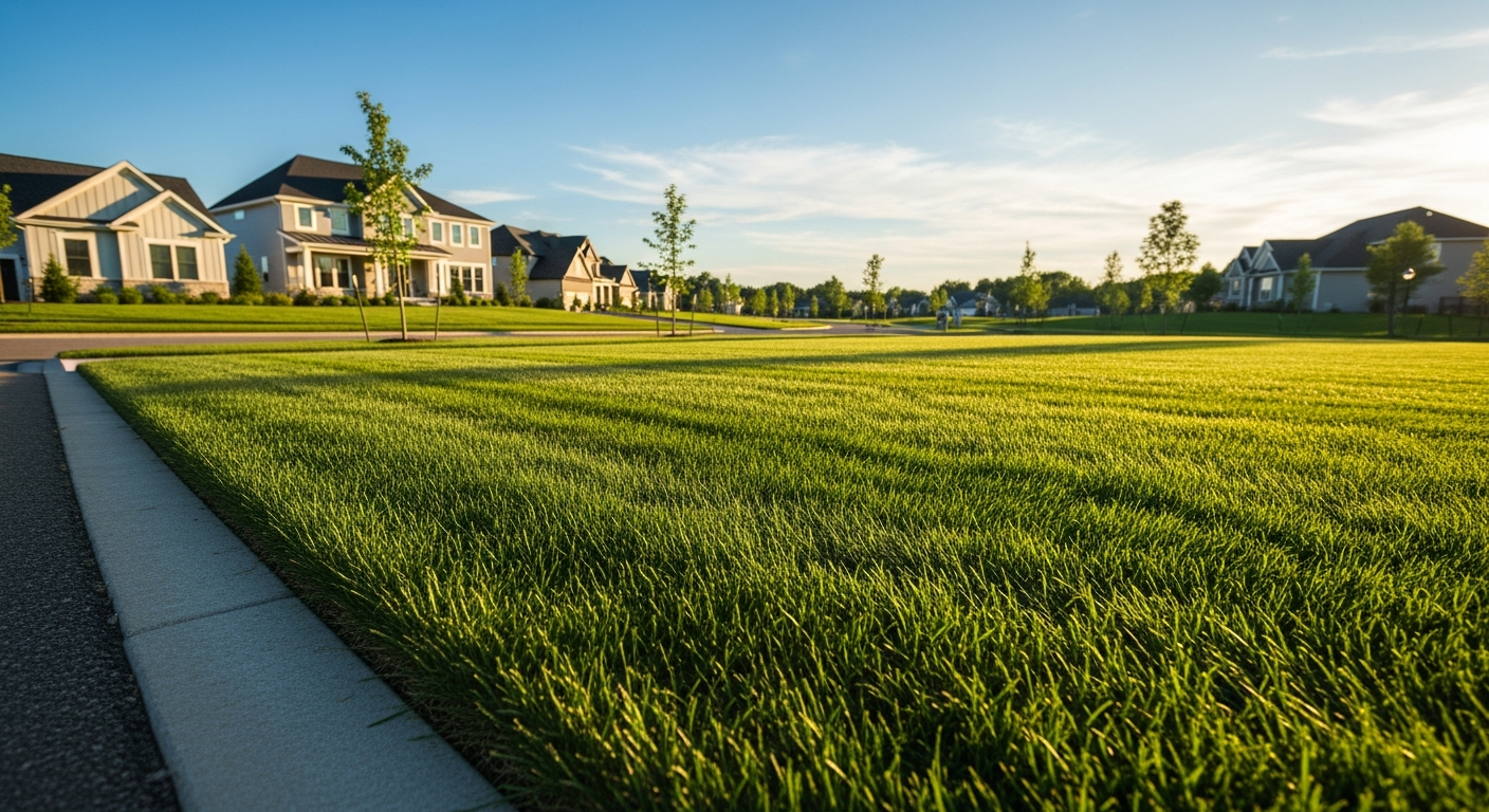 Beautiful green lawn