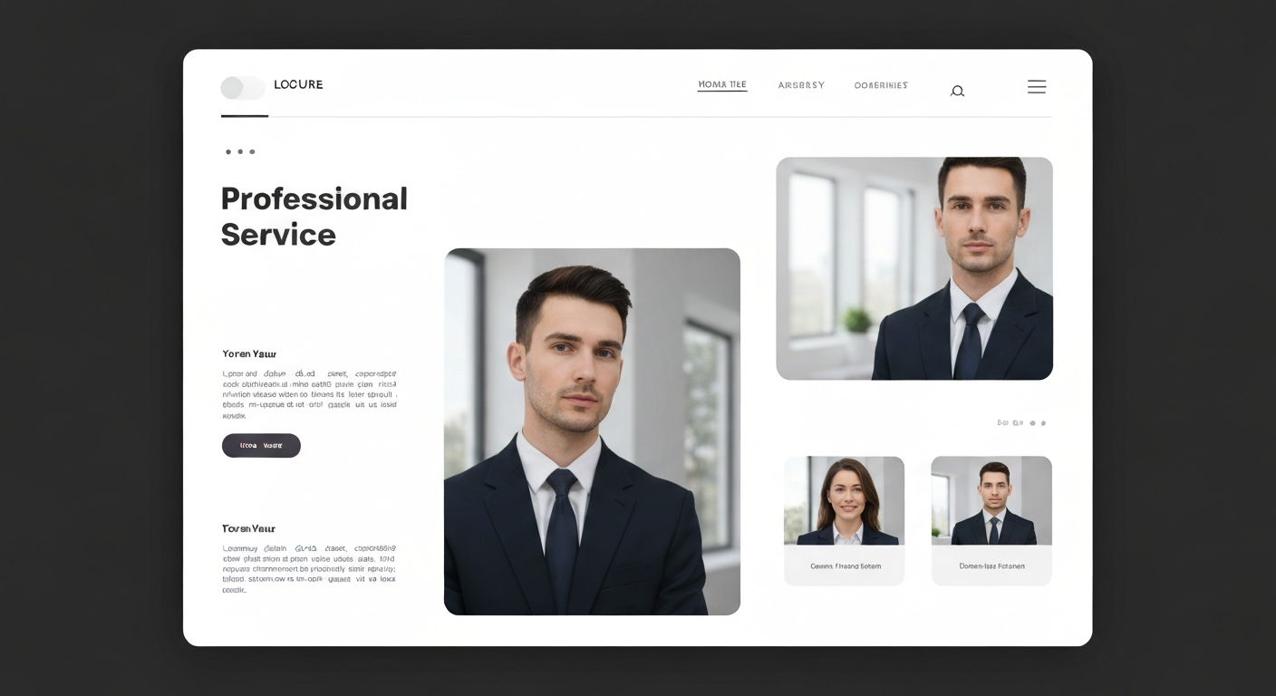 Modern professional small business website redesign