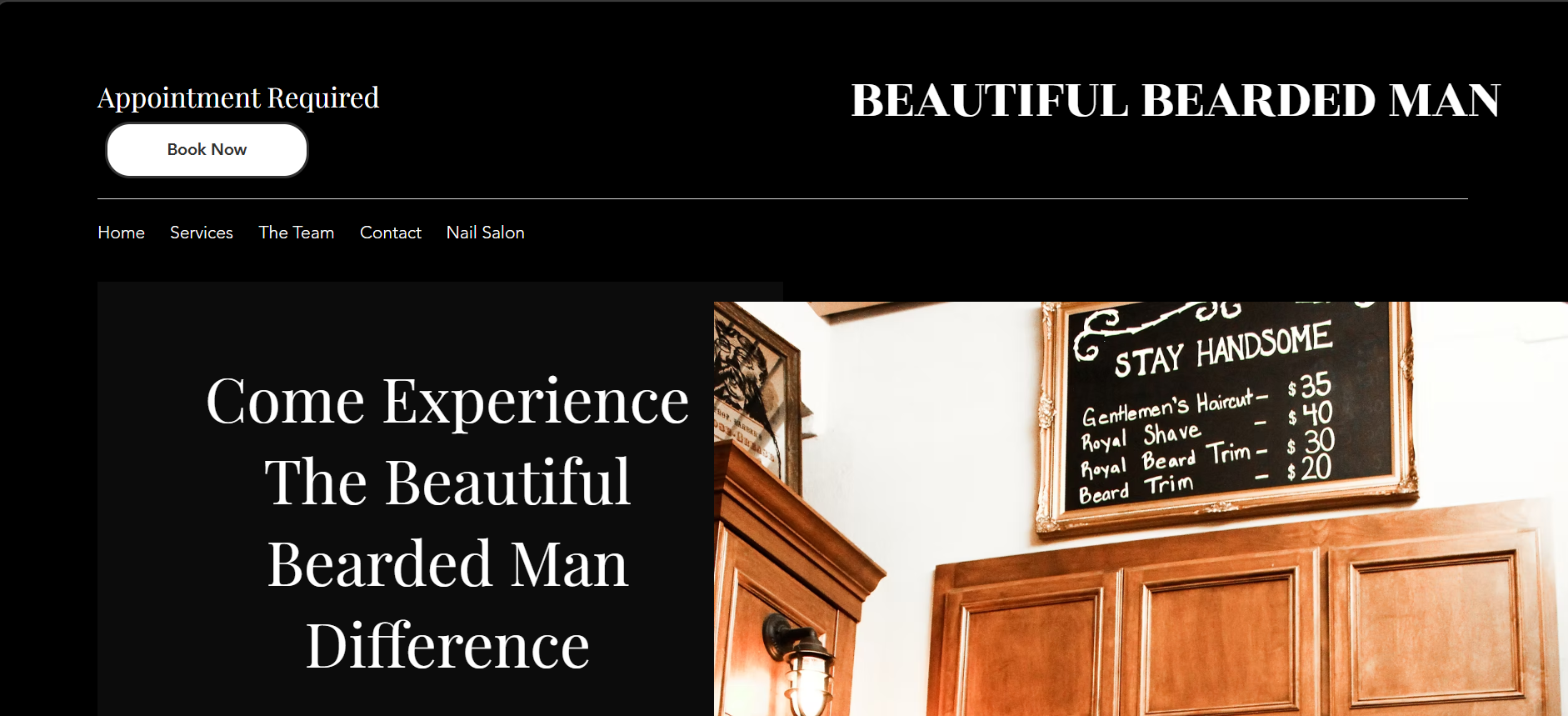Generic outdated small business website