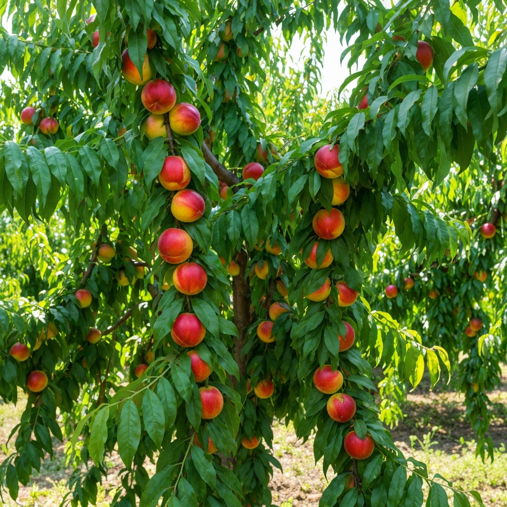 Snow Queen Nectarine tree — full tree view for sale