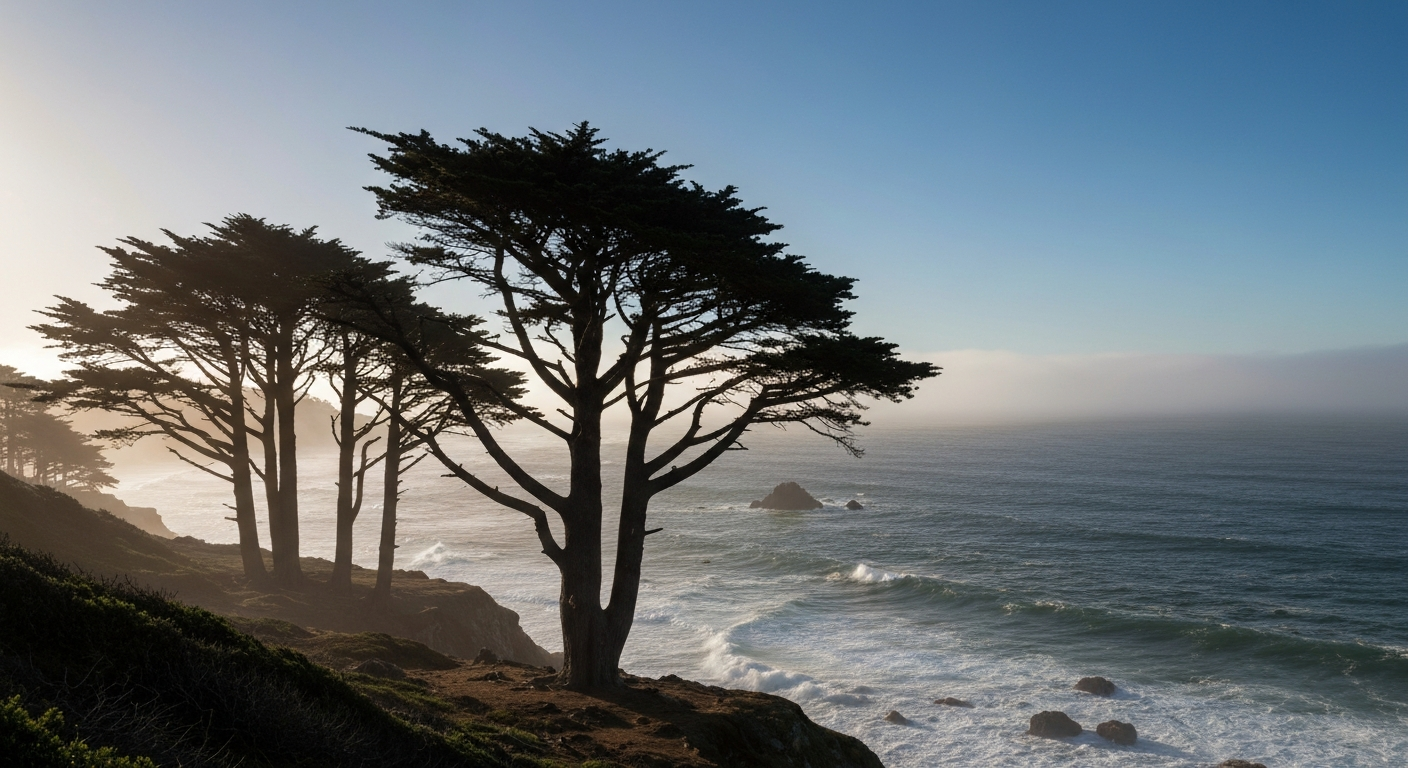 Monterey Pine trees along the California coast