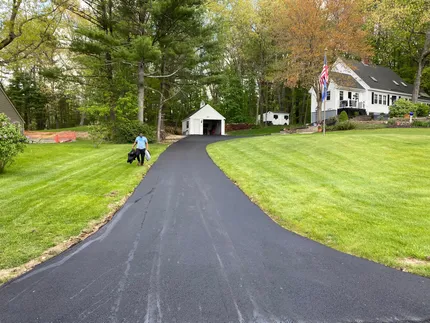 Residential asphalt driveway