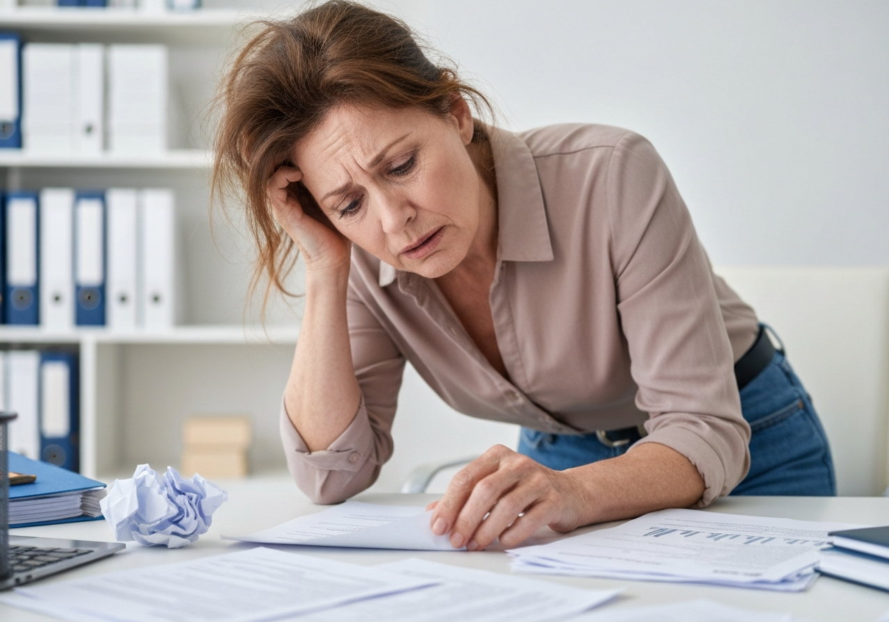Person looking overwhelmed by daily tasks