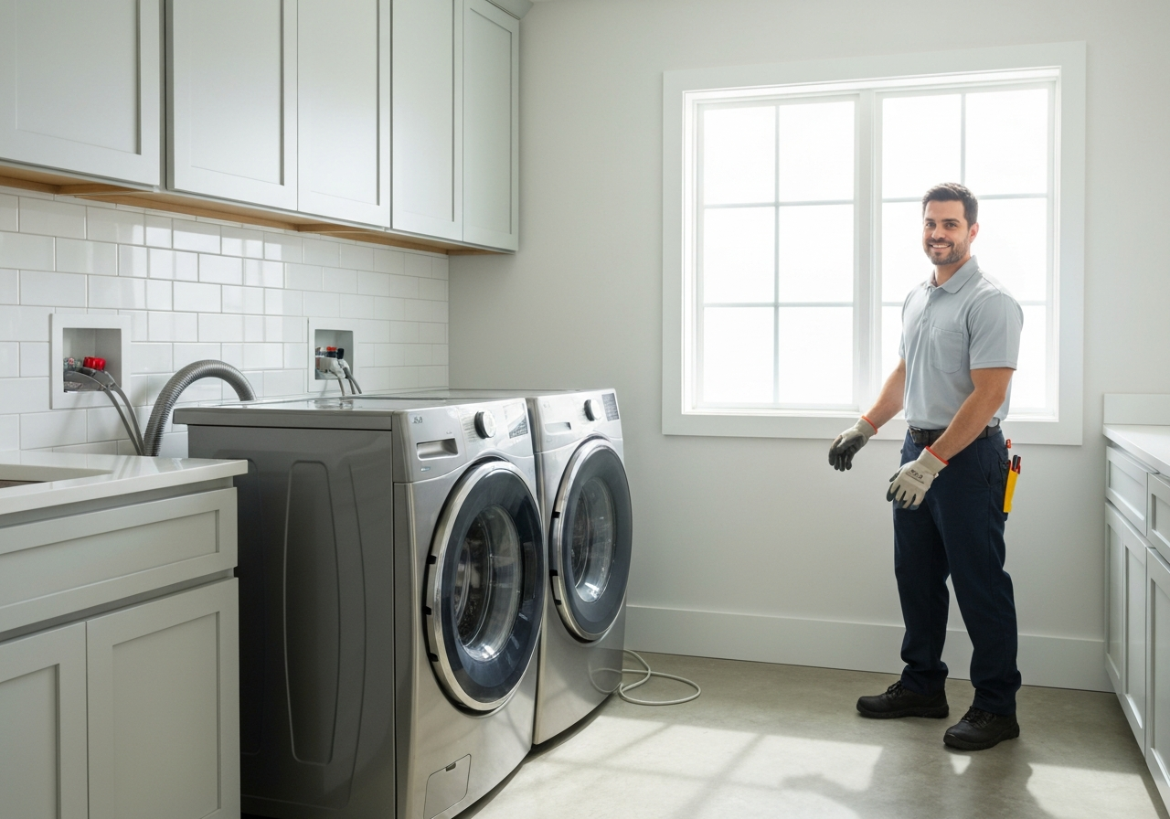 Washer and dryer installation service request