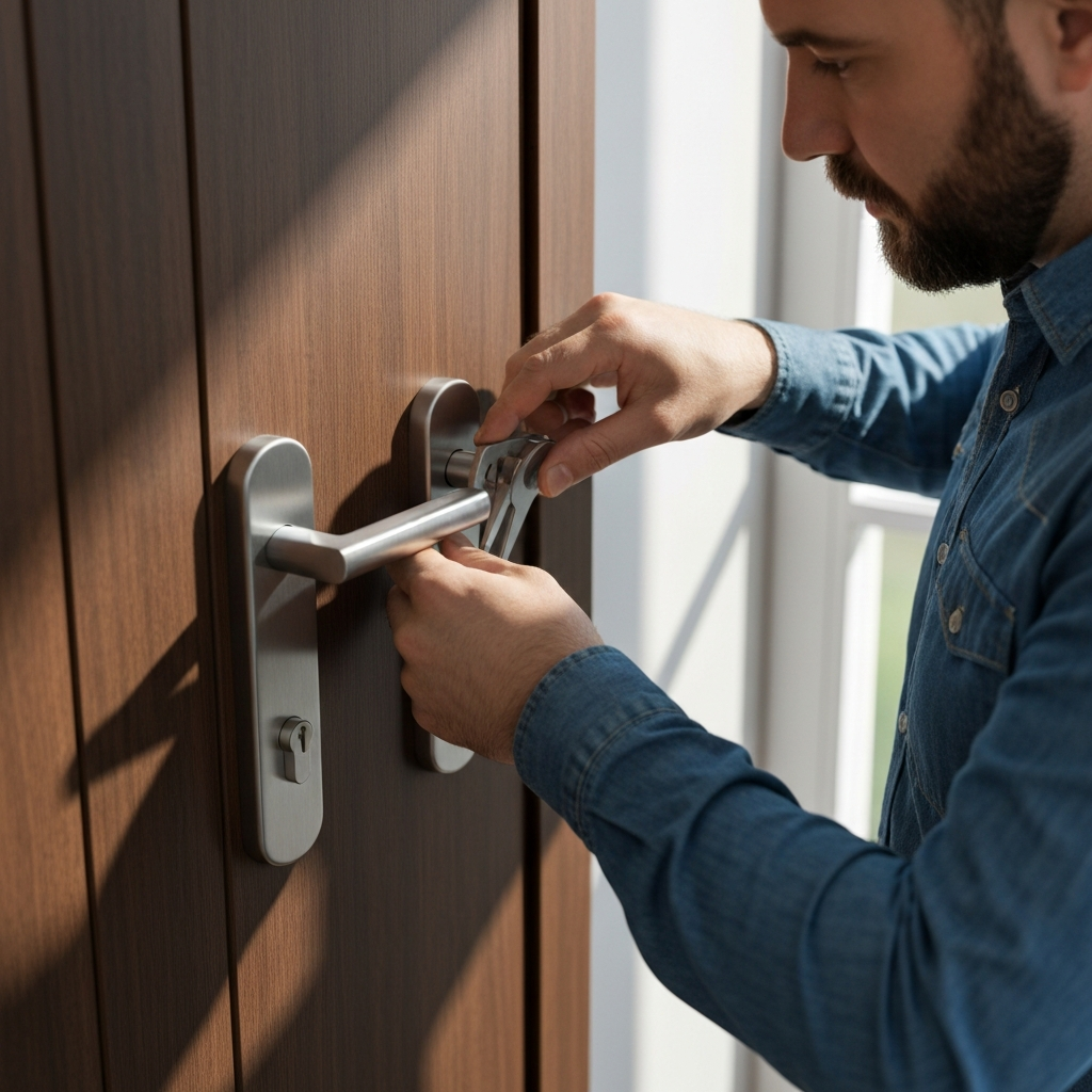Door handle and latch repair handyman service