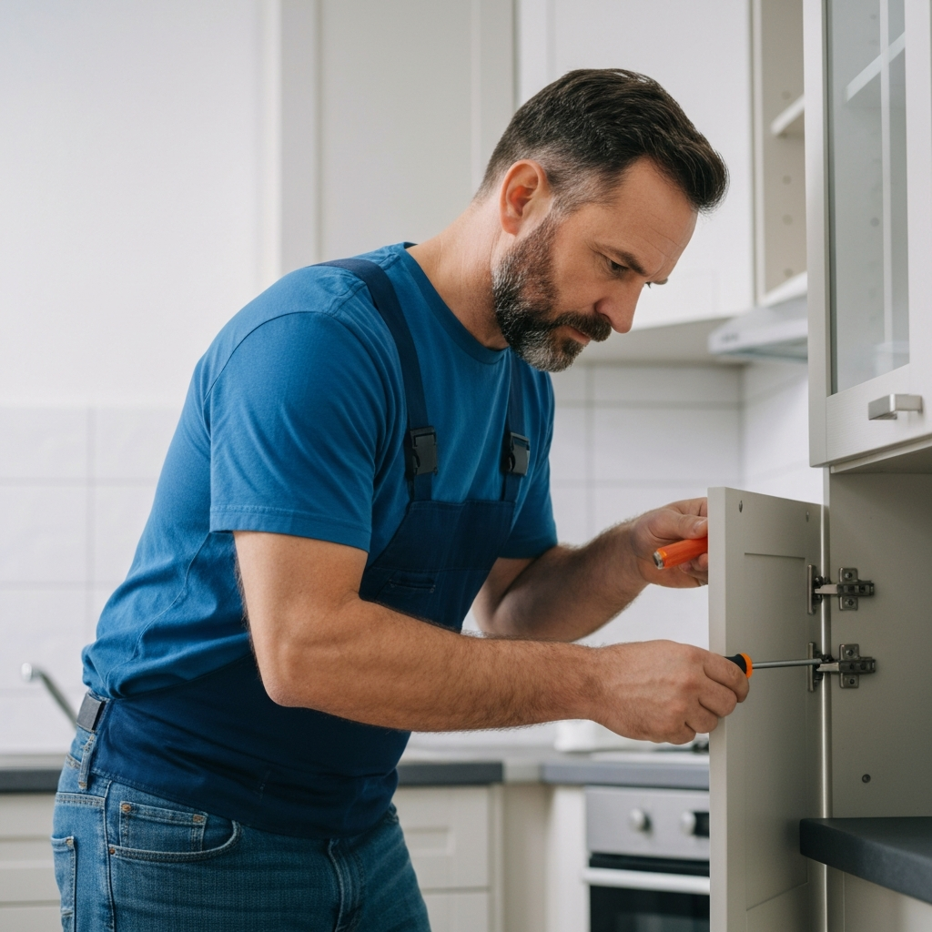 Cabinet and door repair handyman help