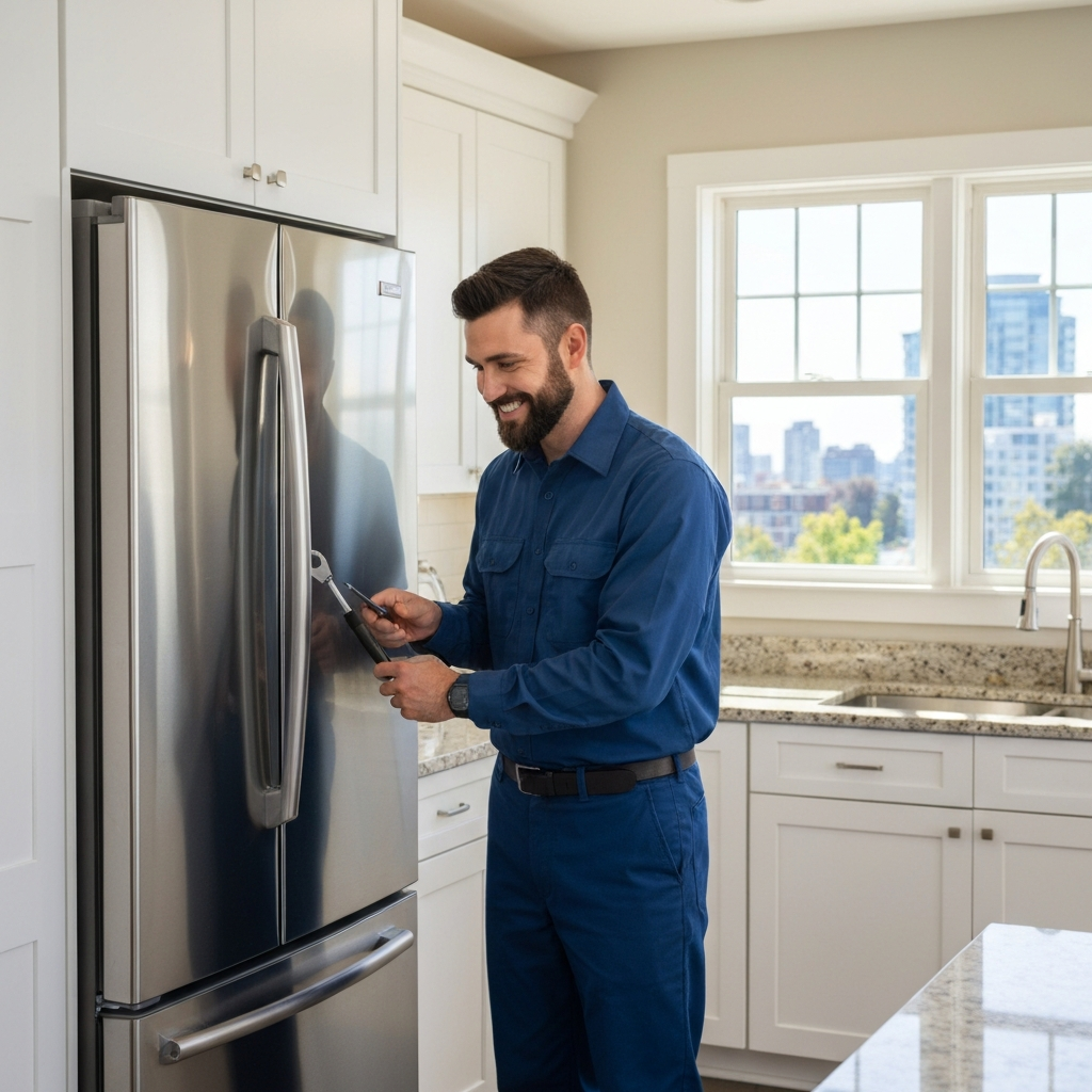 Appliance repair technician in Langley home