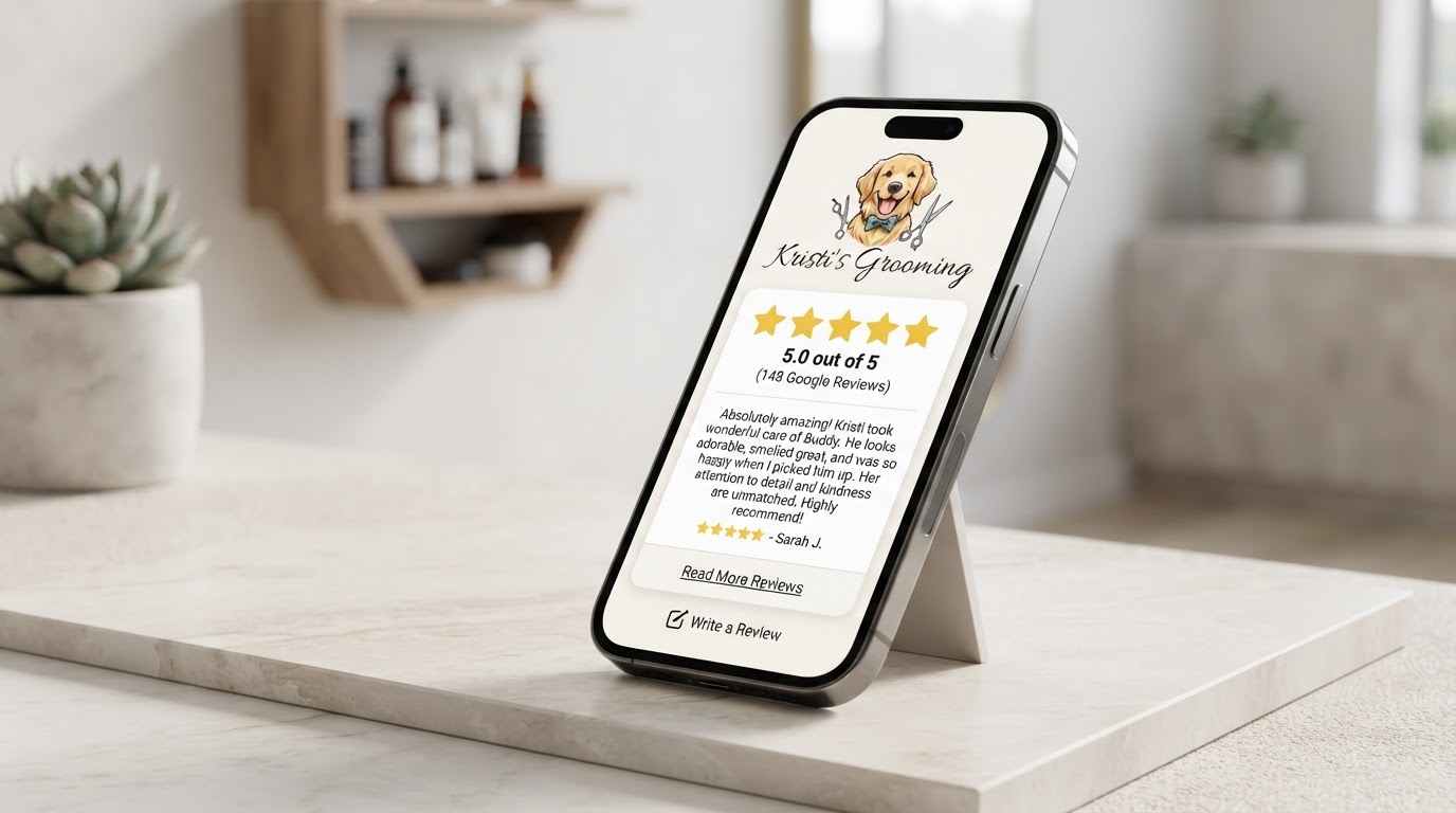 Kristi's Grooming 5-Star Reviews on Mobile
