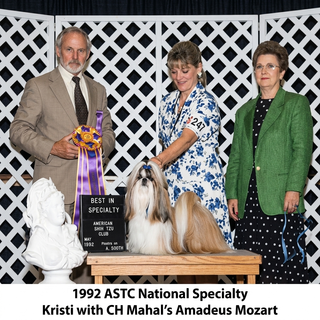 1992 ASTC National Specialty - Kristi with CH Mahal's Amadeus Mozart